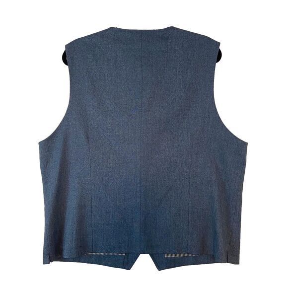 Joseph Abboud Vest Mens XXL 2XL Gray Button Up Wool Blend Waistcoat Classic - Picture 2 of 6